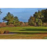 The par-3 14th hole sits across the street from the main property of Windermere Country Club near Orlando. 